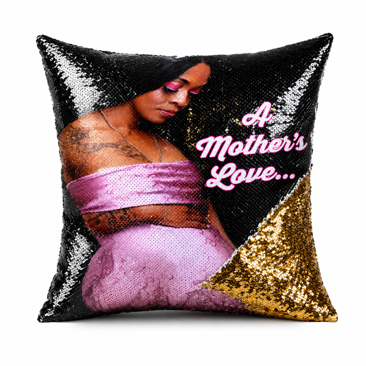 Customized Sequin Pillow (Gold)